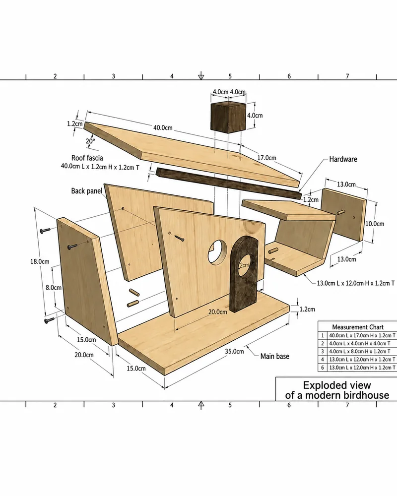 Modern birdhouse
