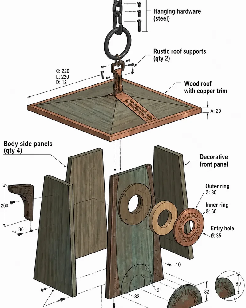 Rustic birdhouse